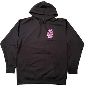 Anti Social Social Club Claudia Schiffer Hoodie Black Pink Logo Mens Small NEW